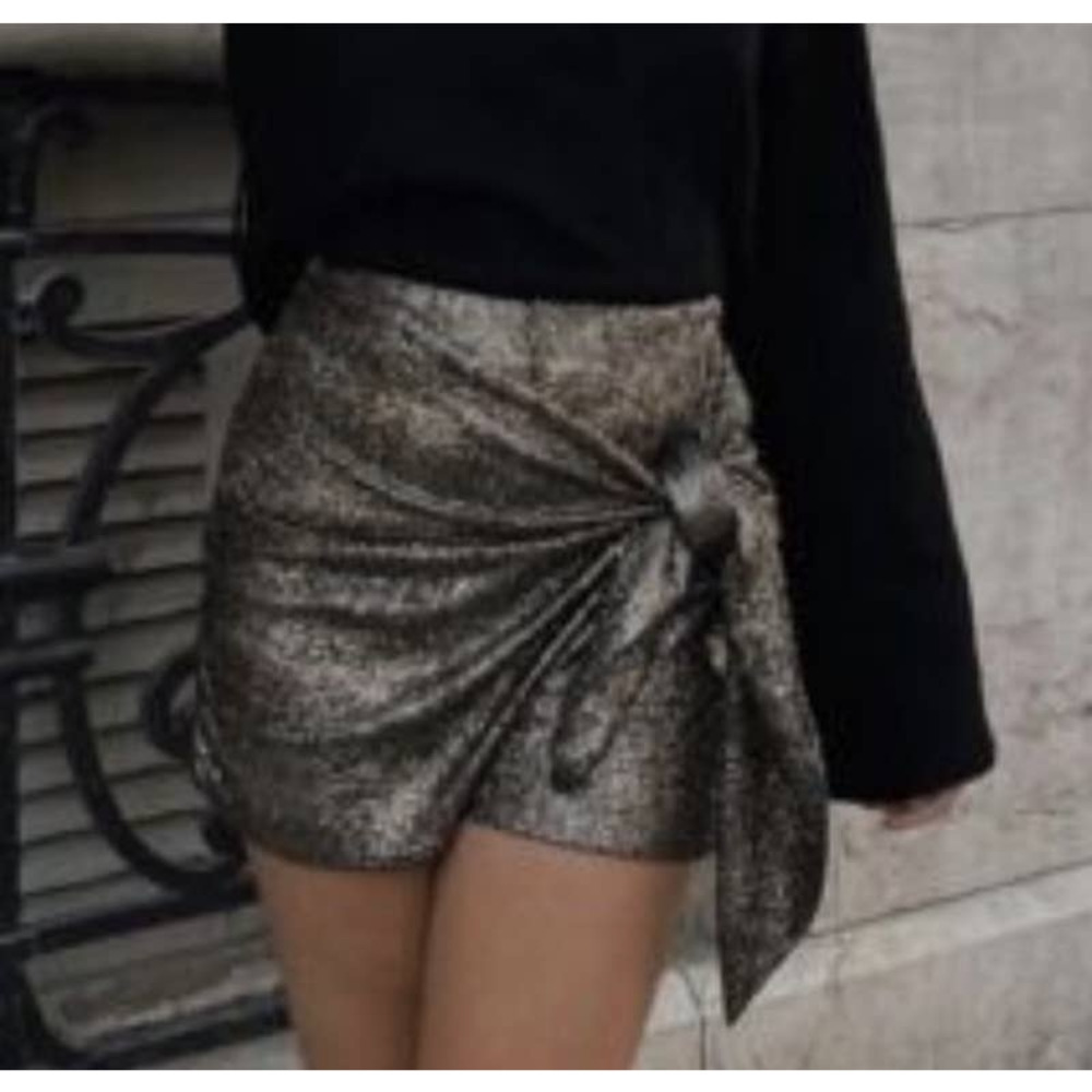 Gold Sequin Mini Skirt M/L